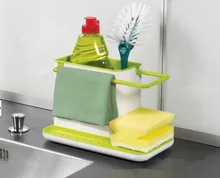 2016 Holder Sponge Kitchen Box Draining Rack Dish Self Draining Sink Storage Rack Kitchen Organizer Stands Utensils Towel Rack