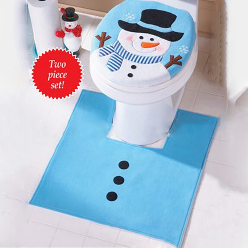 snowman bathroom sets happy santa toilet seat cover rug bathroom snowman bathroom sets happy santa toilet seat cover rug bathroom