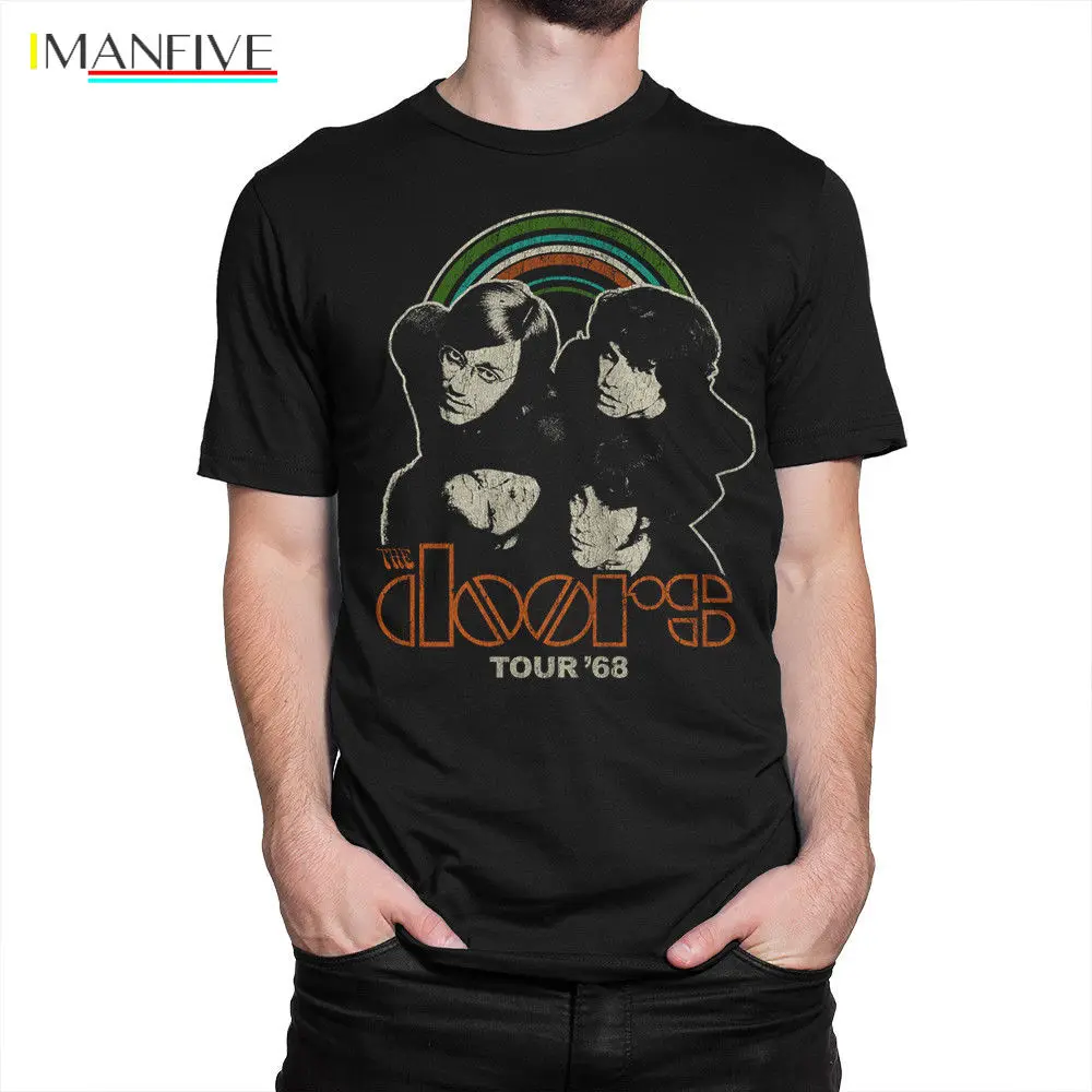 

The Doors Tour'68 T shirt, Jim Morrison Tee, Men's 's All Sizes Summer Short Sleeves Cotton T-Shirt Fashion