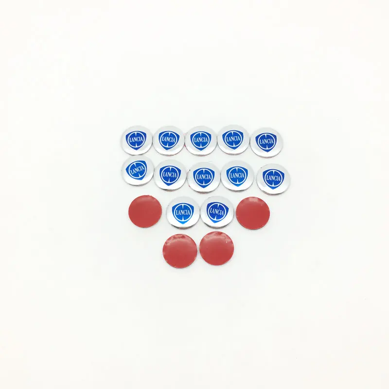 

FTDF car styling 5PCS 14mm car Key Emblem Logo Stickers For Lancia Stilo Ducato Palio Bravo Doblo Ypsilon Clio Accessories