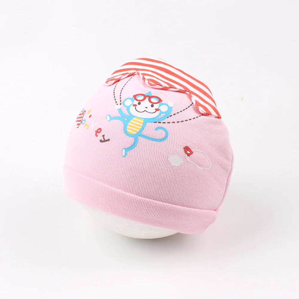 Thick Cotton Baby Hat For Newborn Girls Monkey Cow Cartoon Baby Beanie Warm Soft Newborn Boys Hat Autumn Winter Baby Accessories (1)