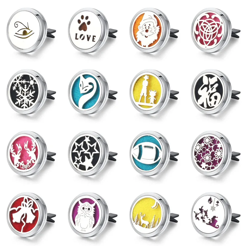 

Wholesale Car Air Diffuser Stainless Steel Vent Freshener Car Essential Oil Diffuser Perfume Aromatherapy Necklace Open Locket