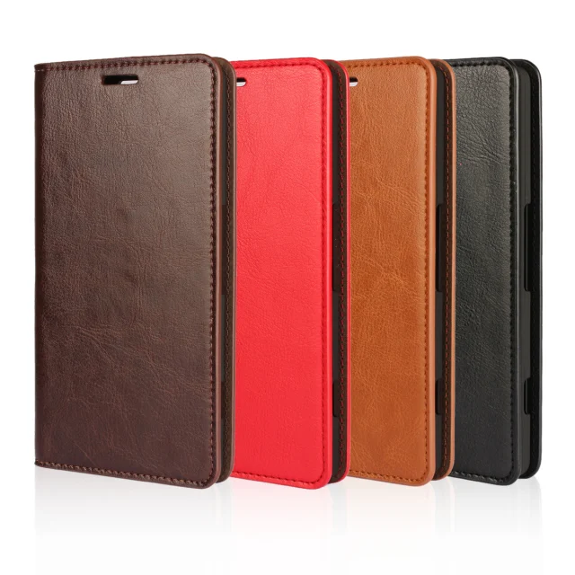 

Genuine Leather Mobile Phone Case Flip Stand Design Wallet With Card Slot Holder Phone Back Cover For Microsoft Lumia 950XL