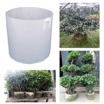 

3 Sizes Round Fabric Plant Pots Pouch Root Container Grow Bag Aeration Container Hogard JA11