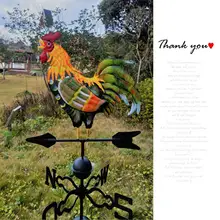 130 см высота цветной петух флюгер Железный петух флюгер крепление на крышу флюгер ветер украшения сада