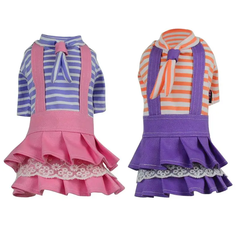 Summer Striped Costume Puppy Clothing font b Supplies b font Cute font b Pet b font