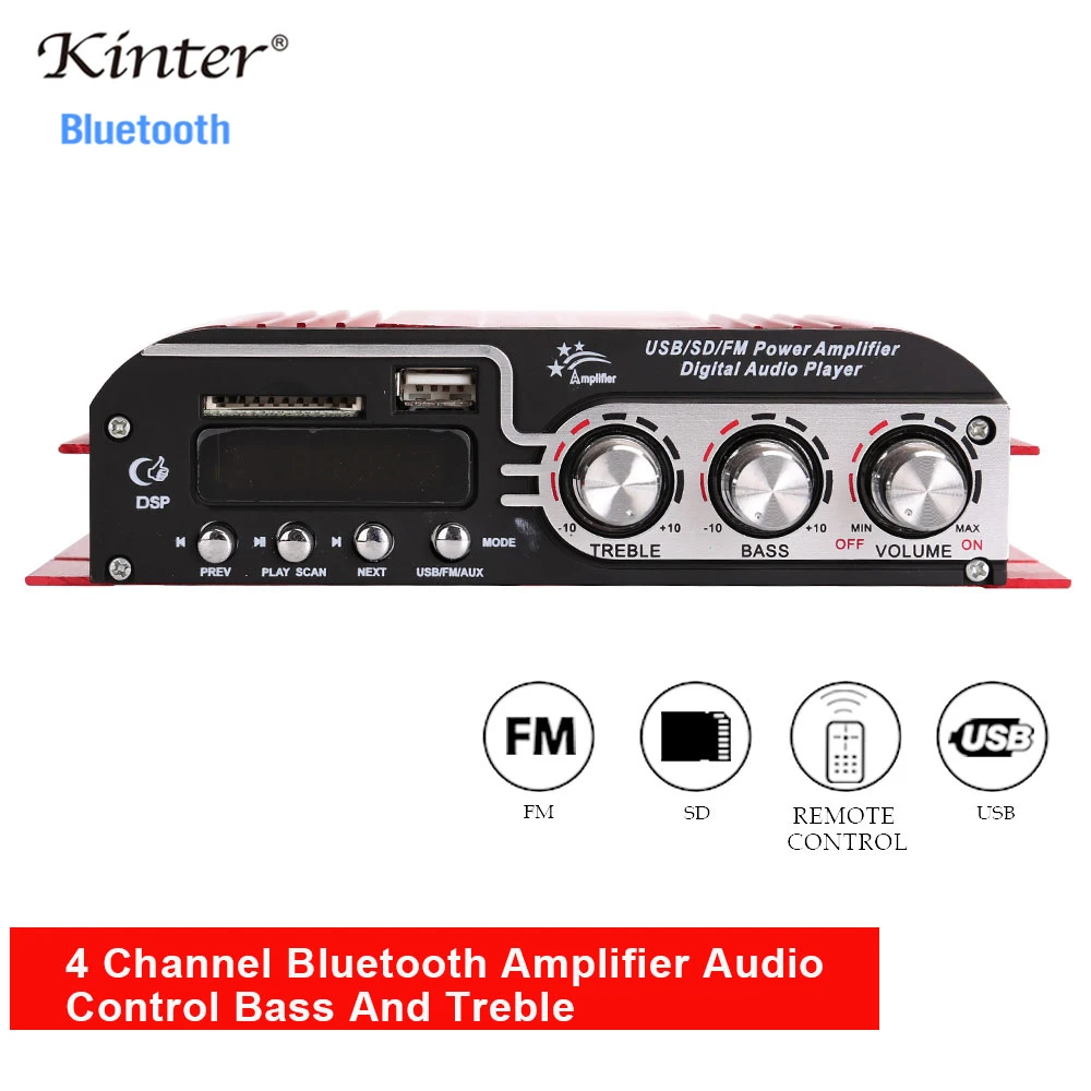 Звуковые усилители kinter MA 500 аудио 4 канальный динамик Hi Fi стерео с SD USB Bluetooth FM радио