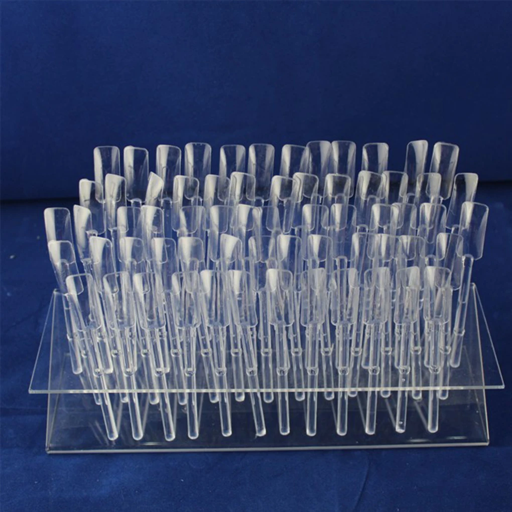 

BGVfiveNew Women 64 Slots Clear Gel Nail Tip Sticks Display Salon Nail Art Sample Swatches Holder Girls Rack Shelf Board Book