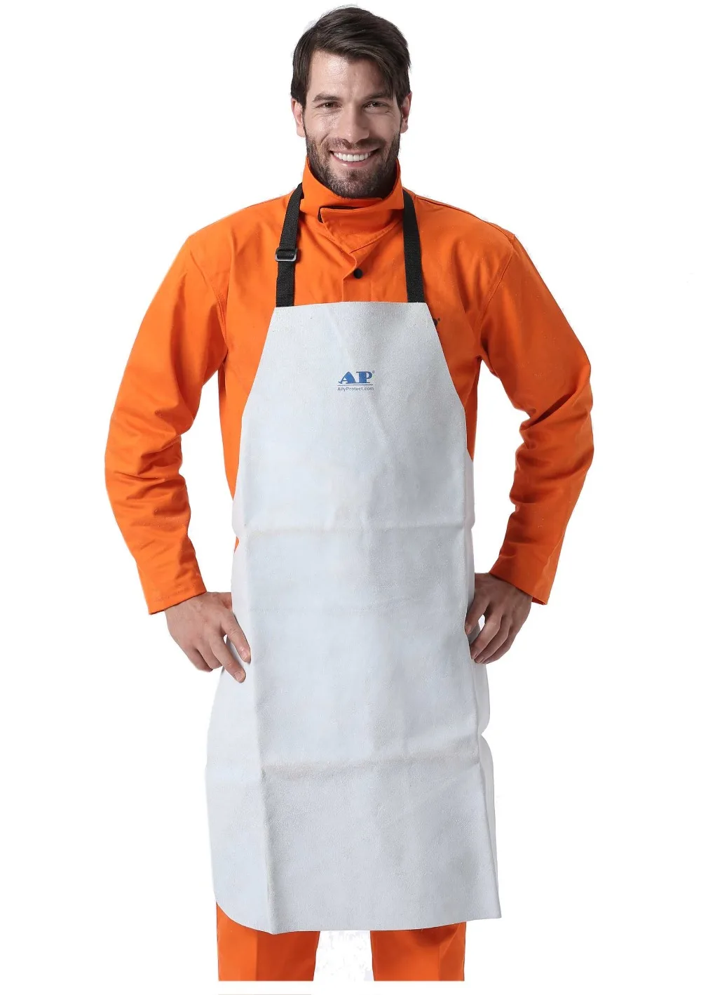 

Leather Welding Apron Professional Welder Protect Clothing Carpenter Blacksmith Gardening Cowhide Clothing 91X58CM Gray Color