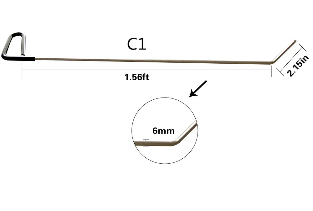 PDR стержни Крюк Инструменты безболезненный вмятин ремонт автомобиля удаление вмятин PDR набор инструментов градом молоток