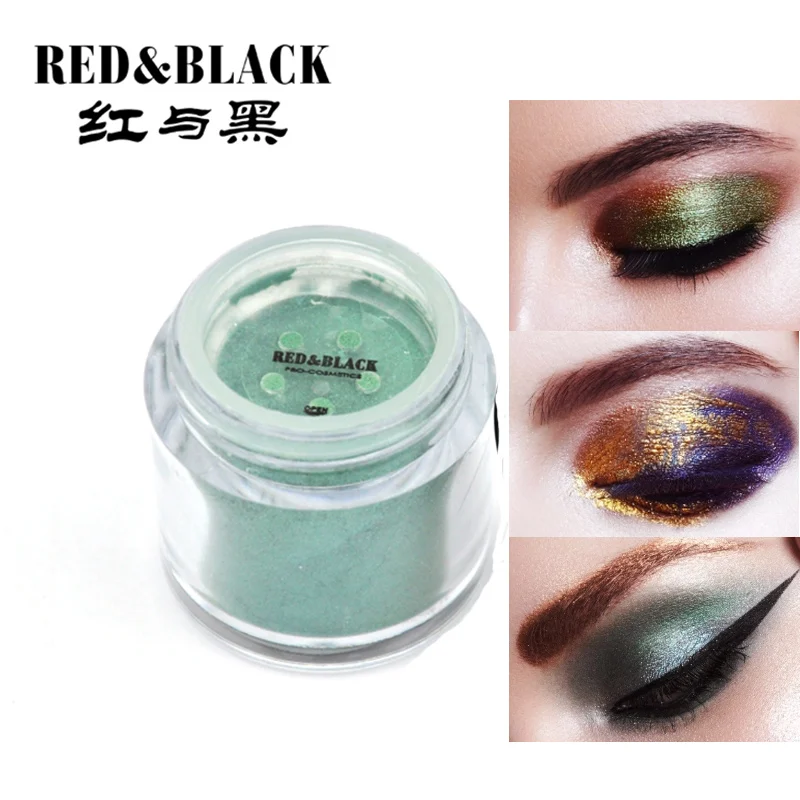 

Red&Black Makeup Eyeshadow Loose Pigment Shadows Eye Mineral Powder Metallic discoloration Loose Glitter Eyeshadow Color Makeup