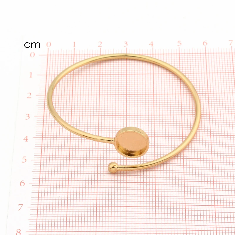 1 подходит для ПК 10 мм стеклянный браслет из кабошона базовый браслет настройки пустой лоток ободок DIY ювелирных изделий Аксессуары для женщин AC283