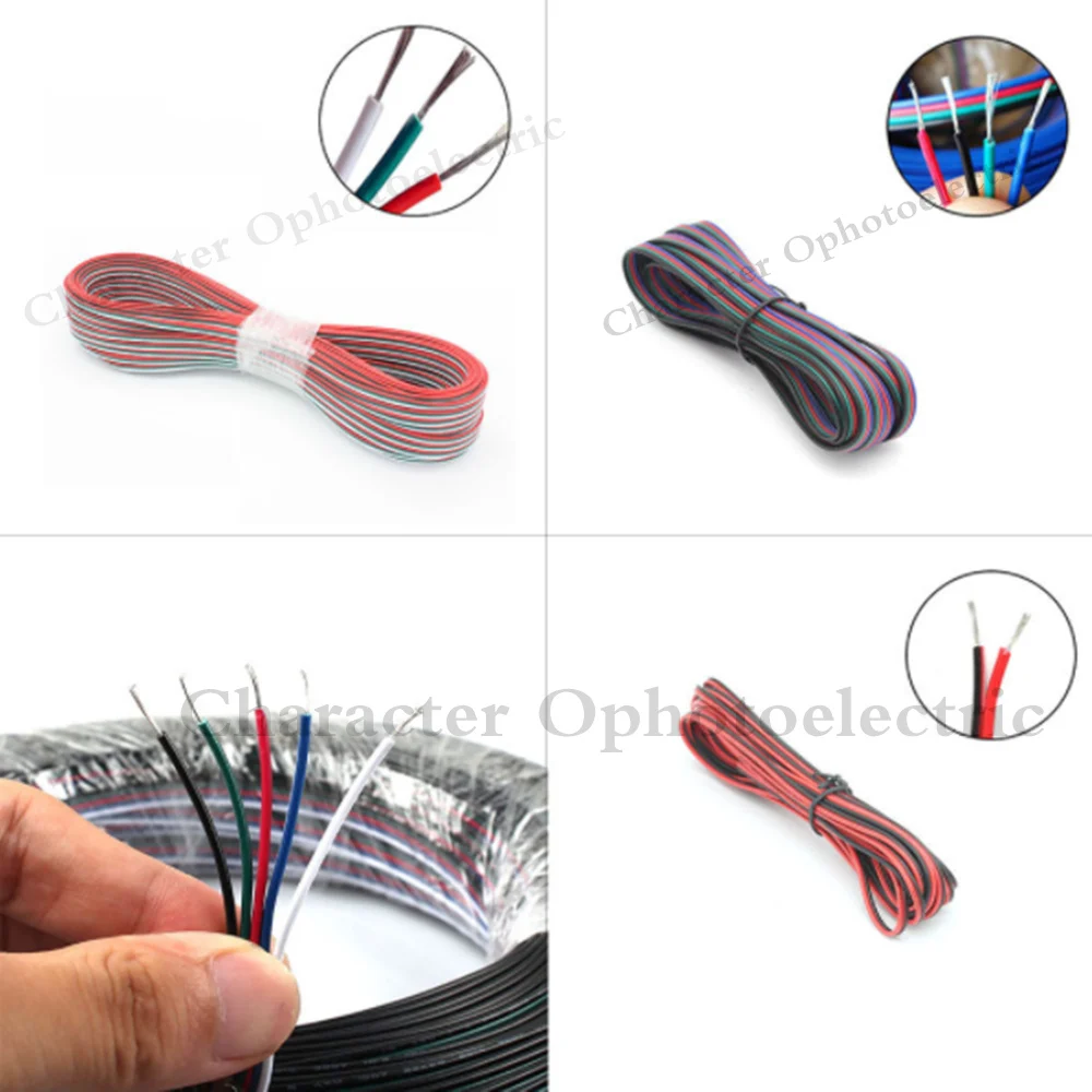 

2pin 3pin 4pin 5pin 40pin 22AWG Led Connect LED RGB wire Cable For WS2812 WS2811 RGB RGBW RGB CCT 5050 3528 LED Strip