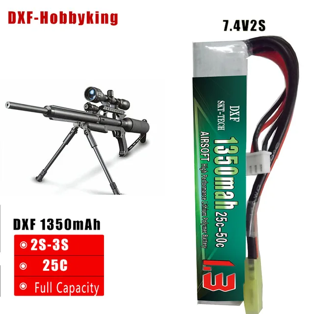 Buy Airsoft Gun Li Po Battery 7.4V 1350MAH 25C Max 50C