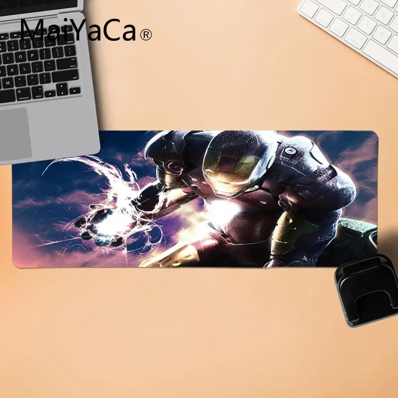 MaiYaCa высокое качество Marvel Железный человек Удобная мышка коврик игровой резиновый коврик для компьютерной мыши мышь прочный коврик для мыши на стол - Цвет: LockEdge 30X90cm