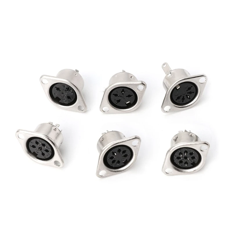 

10PCS 3/4/5/6/7/8PIN Panel Mount Female Jack DIN Adapter MIDI Cable Connector