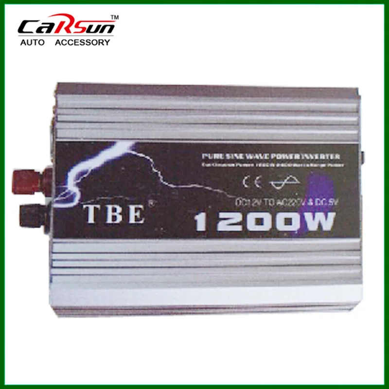

TBE 1200W DC 12V to AC 220V& DC 5V Pure Sine Wave USB Car Boat Power Inverter TBE-1200W