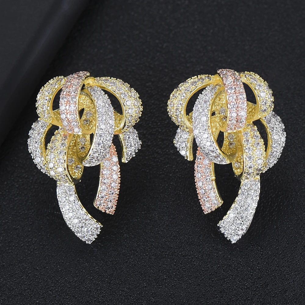 

Gorgeous exclusive boucle d'oreille femme earrings fashion Stud earrings charming fashion jewelry Full Mini Cubic Zirconia