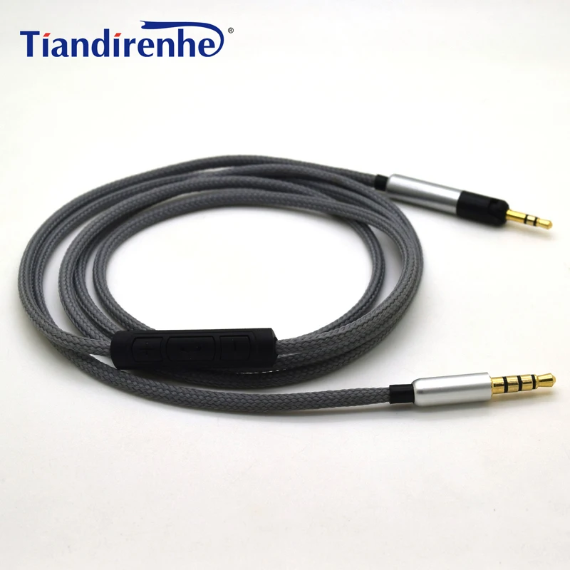 Replacement Cable for Sennheiser HD598 HD558 HD518 Headphone Headset Upgraded Silver Plated 3 5mm to 2 5mm Wire with Remote mic