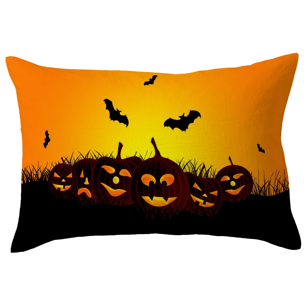 30x50 سنتيمتر هالوين الخفافيش اليقطين القطن الكتان وسادة وسادة القضية غطاء مكتب أريكة رمي المخدة نوم ديكور المنزل ديكور