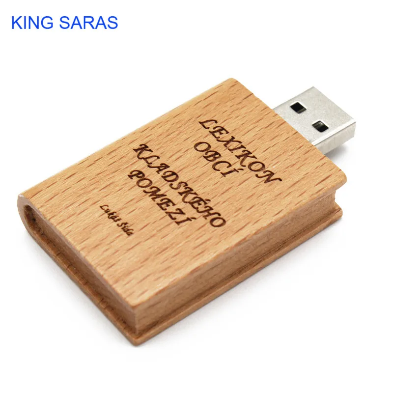 Король SARAS логотип книга usb флэш-накопитель 4 ГБ 8 ГБ 16 ГБ 32 ГБ 64 ГБ usb2.0 на заказ подарок флешка - Цвет: Red