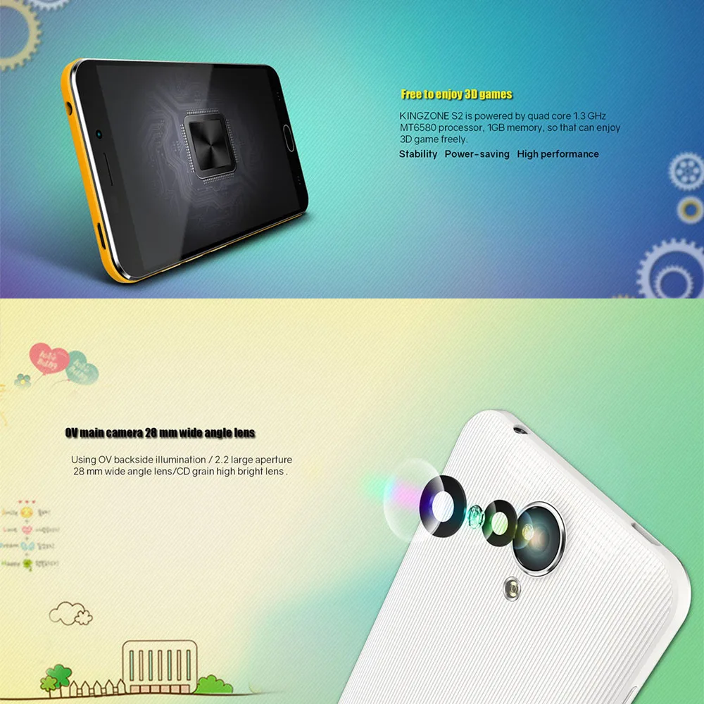Новый kingzone s2 3 г wcdma смартфон android 6.0 mtk6580 quad core смартфон 8 гб ПЗУ 5mp смартфон жест gps 4,5 «ips мобильного телефона Новый kingzone s2 3 г wcdma смартфон android 6.0 mtk6580 quad core смартфон 8 гб ПЗУ 5mp смартфон жест gps 4,5 «ips мобильного телефона