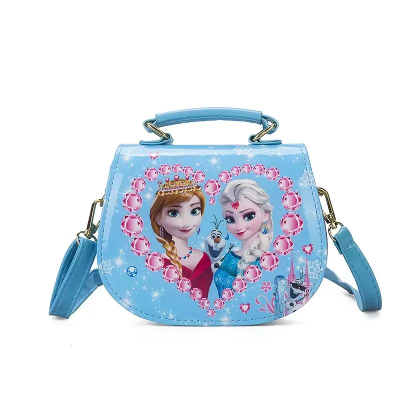 

New Cartoon Children Girls Bags Handbag Girls Kids Snow Queen Handbags Children PU Party princess Messenger bag for girls
