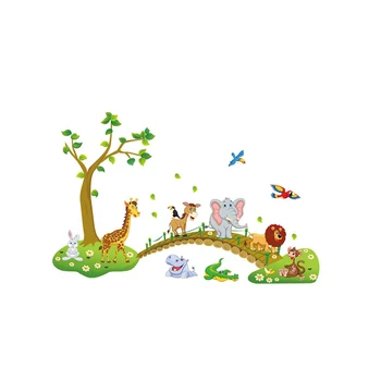 

90*140 cm Woodland Wall Stickers Children Room Truffle Tree Vinyl Kids Room Decal Baby Room Decor