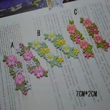 

Free shipping (50pieces/lot) 3 kinds of color patches Wedding Bridal Embroidery Lace patch Sewing Lace Applique