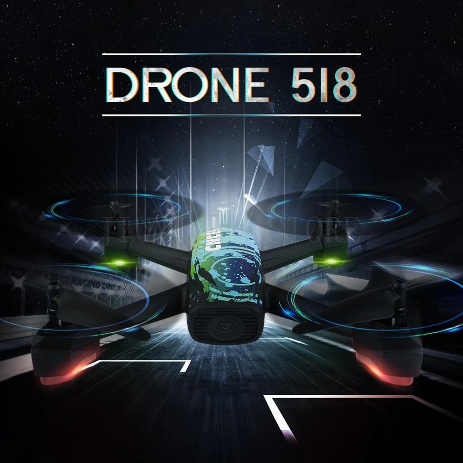 JXD 518 RC Quadcopter 720P HD Camera WIFI FPV GPS Mining Point Drone 2.4GHz 6 Axis Gyro Mini Drone 360 Rotation Headless Mode  (2)