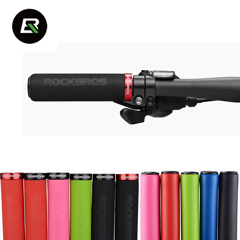 RockBros MTB велосипедные ручки для руля велосипеда силиконовый губчатый материал анти-занос, удар-поглощающие ручки мягкие велосипедные ручки для руля