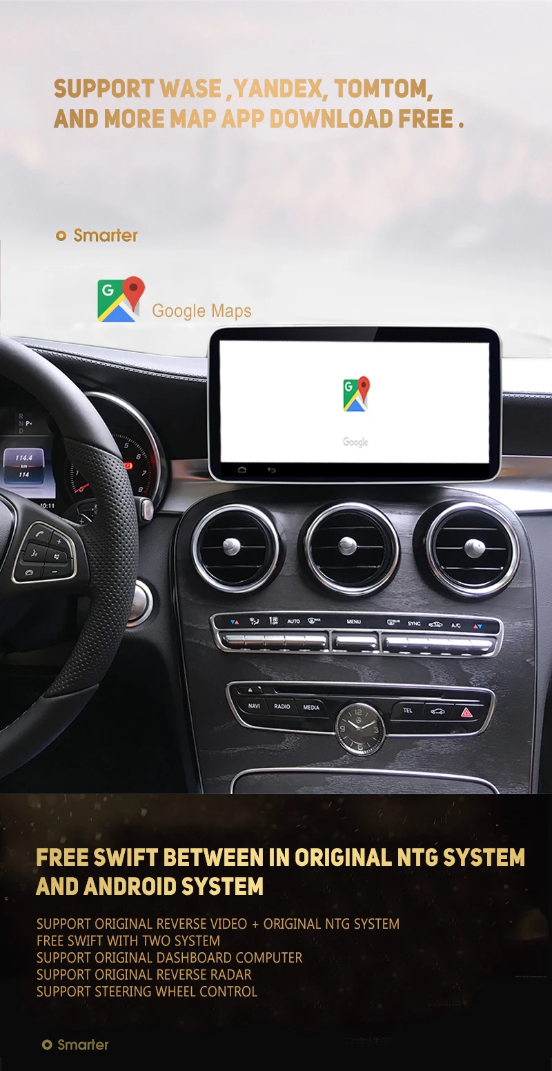 Sale NVTECH Android Multimedia Navigation GPS BT For Mecerdes Benz CLASS CLS Radio Dashboard DVD Player 9.33" Original style 6