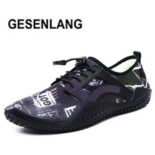 Мужские s пляжный большого размера водяные туфли дышащие быстросохнущие плавательные кроссовки для мужчин летние уличные рыболовные прогулочные туфли