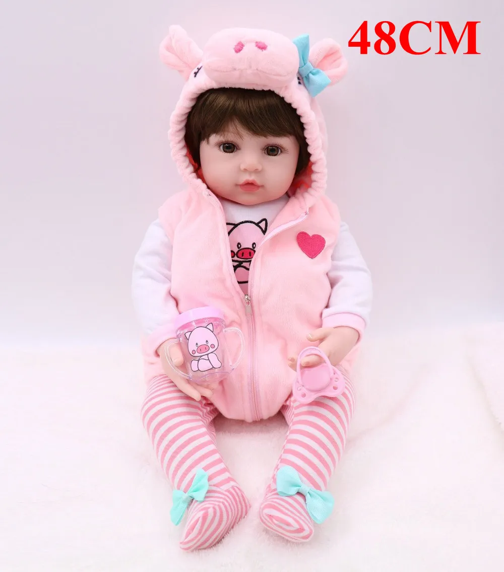 

Bebe reborn hot sale silicone reborn baby dolls toys for children gift 19" 48cm reborn toddler l.o.l dolls
