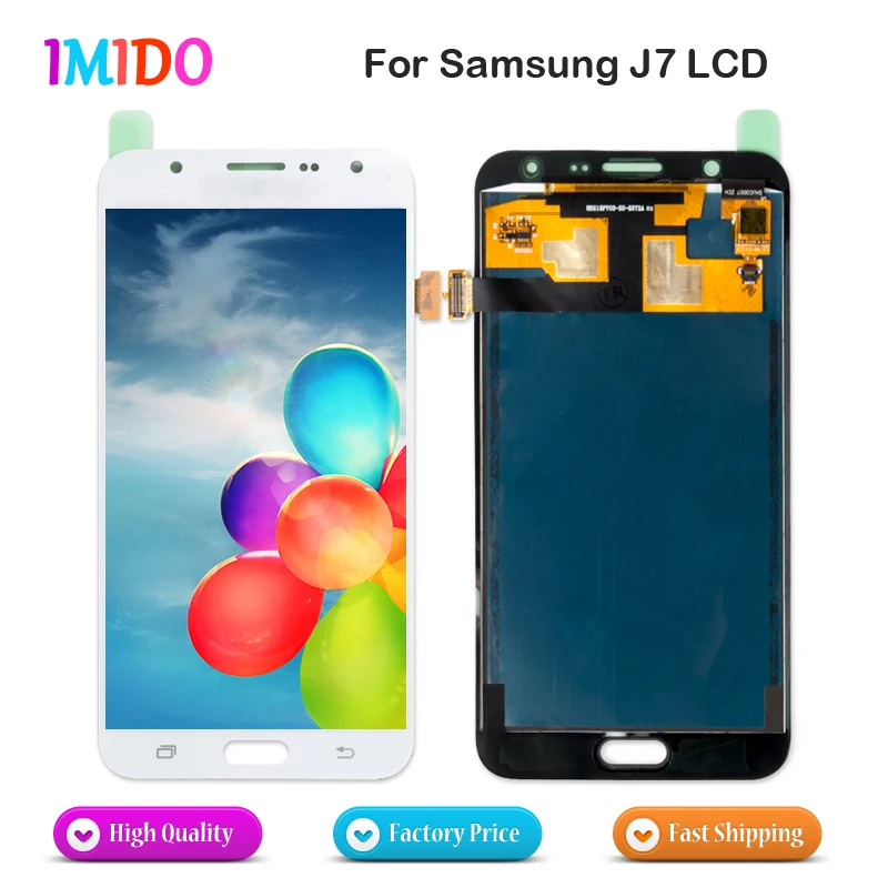 

5Pcs/Lot OLED For Samsung Galaxy J7 J700F J700M J700H 2015 LCD Display Touch Screen Digitizer Assembly Replacement Parts