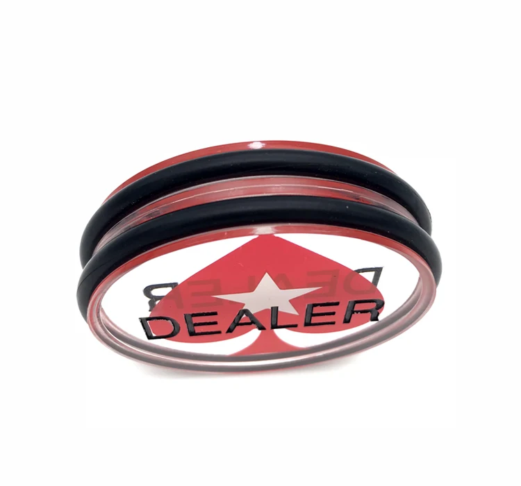 Baccarat 1 шт. 3 дюйма акрил нажатие техасский холдем покер карты защита Кнопка Дилера покера акриловые сердца резиновое кольцо DEALE qenueson