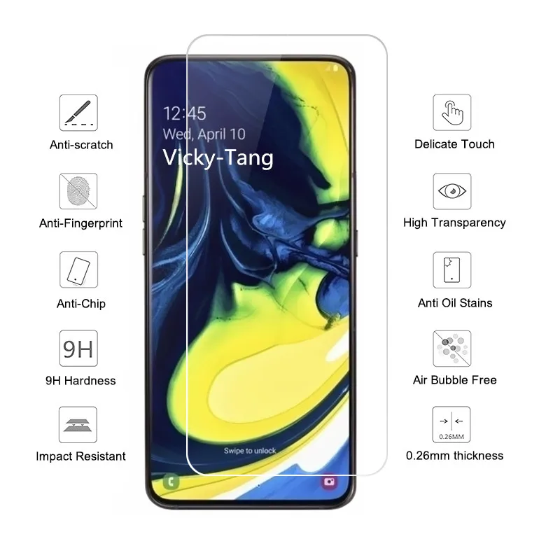 Закаленное стекло для samsung Galaxy A80 Защитная пленка для экрана samsung A80 A805F A805 SM-A805F Galaxy ya80 A 80 стеклянная пленка 6,7"