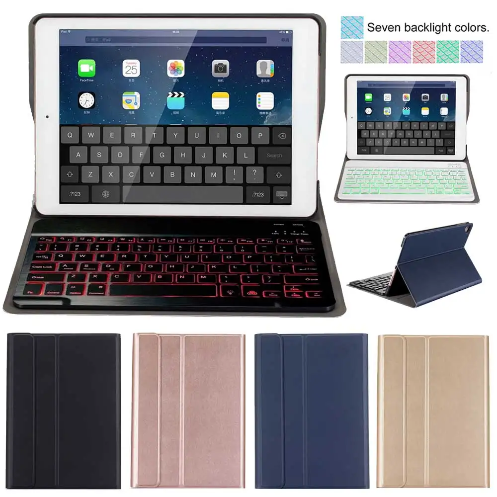 

Backlight Wireless Keyboard Case For iPad Pro 11 inch 2018 A1980 A2013 A1934 Pu Leather Stand Cover Tablet Case with Keyboard