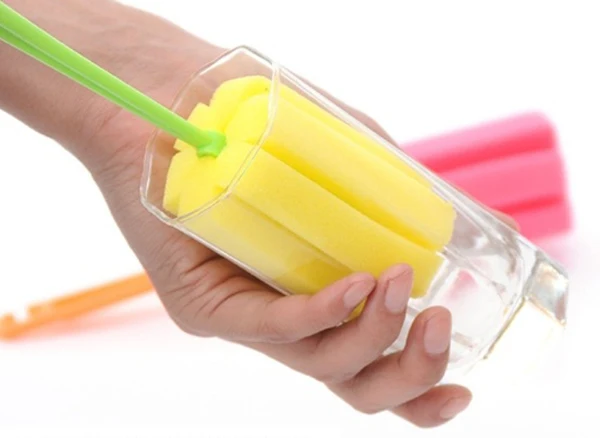 1 шт. Губка Кисть для вина Стекло бутылки кофе Чай Стекло чашки Кухня Главная Очистка Щетки Чистый инструмент Прямая доставка