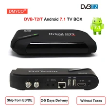 2018 DVB-T2/T Satellite TV Receptor 1080P HD Smart TV BOX Android 7.1 Amlogic S905D Quad Core Bluetooth 4.0 wifi 4K Media Player