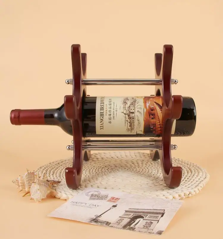 Le Elegant Wine Red Wooden And Stainless Steel Rack One Le Elegant Wine Red Wooden And Stainless Steel Rack One Bottle Holder In Racks From Home Garden On Aliexpress Alibaba Group