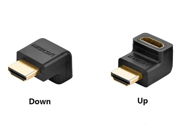 

HDMI Connector Male to HDMI Female Adapter 4K Converter Extender 270 90 Degree Right Angle for 1080P HDTV PC HDMI Adapter
