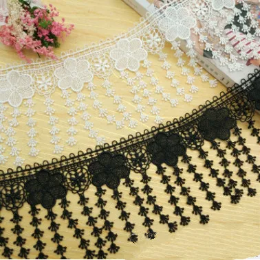 

New Product Wide 9cm High Quality Exqui Silk Water Soluble Embroidery Fringed Lace Clothing Skirt Accessories