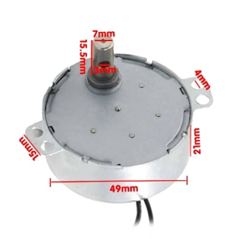 High Quality 220V AC 4W Gear Motor 49KTYZ Permanent Magnetic Synchronism Motor 3RPM 5RPM 10RPM 20RPM 35RPM