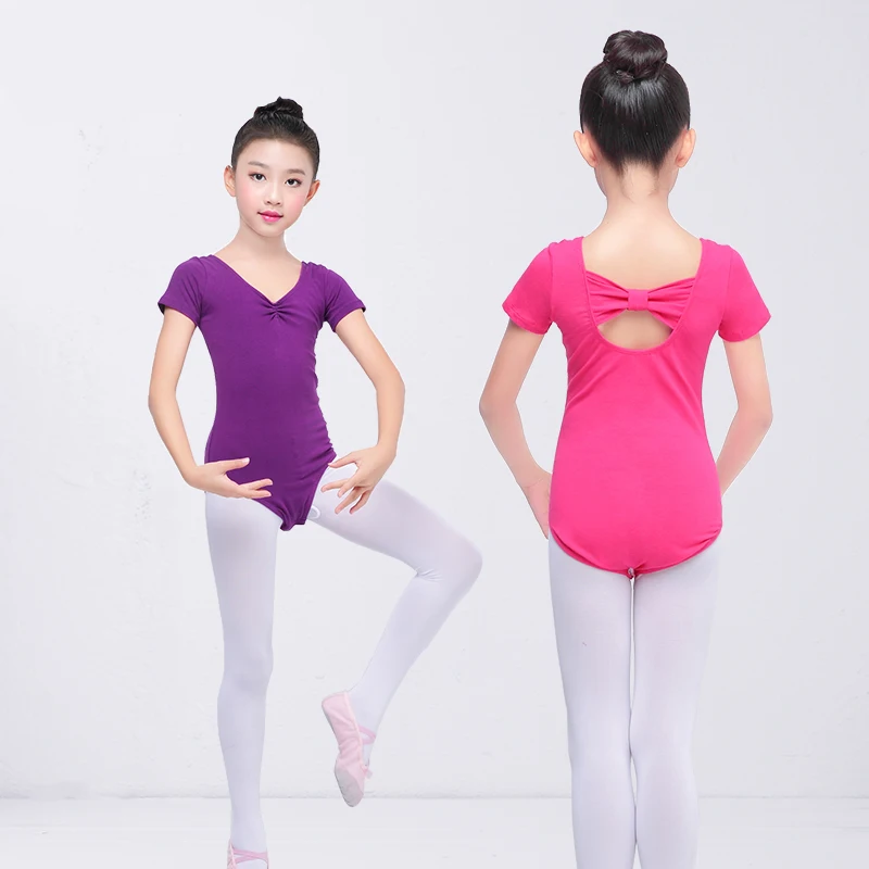 Ballet Dance Leotard Toddler Girls Kids Bowknot Long/Short Sleeve Gymnastics Dance Costumes
