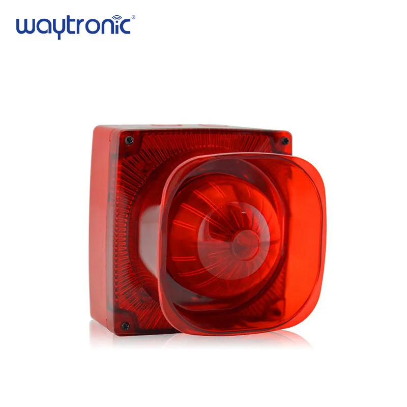 Achat Stroboscopique Sirène Sonore et Lumière D alarme Incendie Étanche Classiques Sondeur Strobe Rouge Flash Lumière et Corne