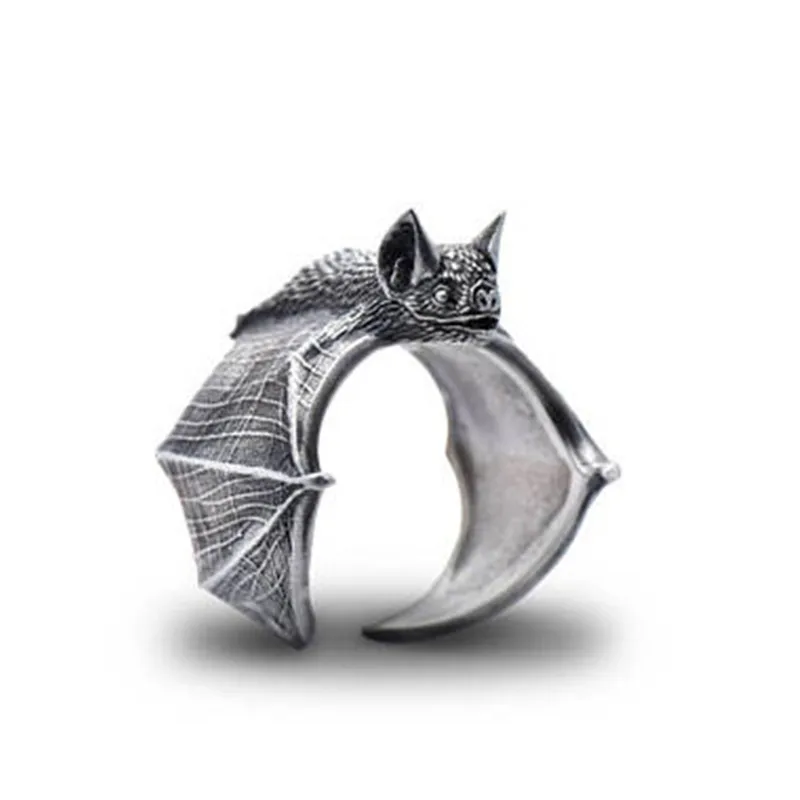 Elfin 2018 New Vintage Adjustable Bat Rings Fashion Cute Bat Jewellery Bradypus Ring For Women Men Anillos Mujer Warcraft