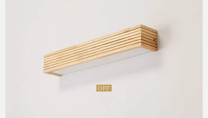 Horsten Modern Japanese Style Led Lamp Oak Wooden Wall Lamp Nordic Solid Wood Mirror Wall Lights Sconce For Bedroom Bathroom Home Lighting (6)