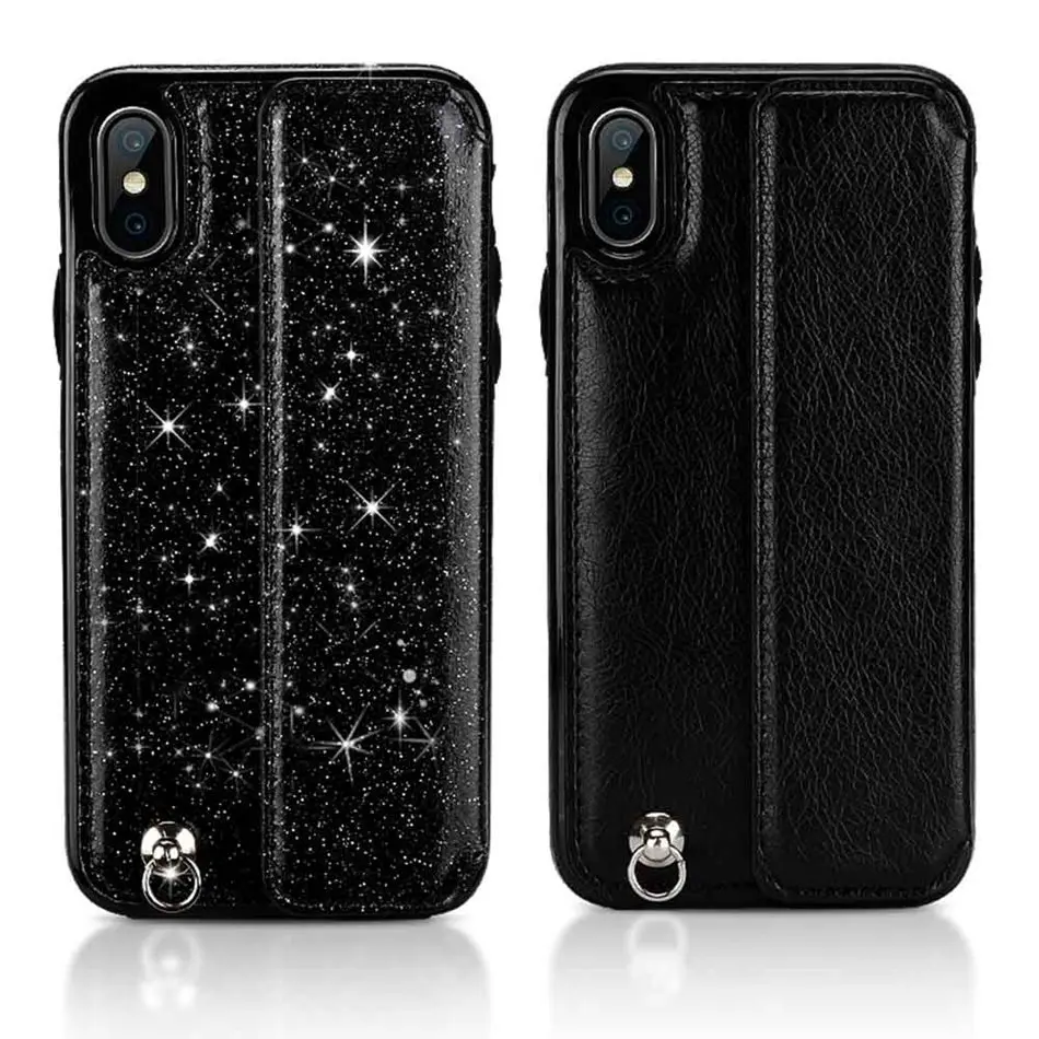 Чехол KISS с отделением для карт, кожаный чехол для iPhone X, XS, 7, 8 Plus, роскошный чехол, флип-чехол для телефона, чехол для iPhone XS Max, 6s, 6 с ремешком на руку
