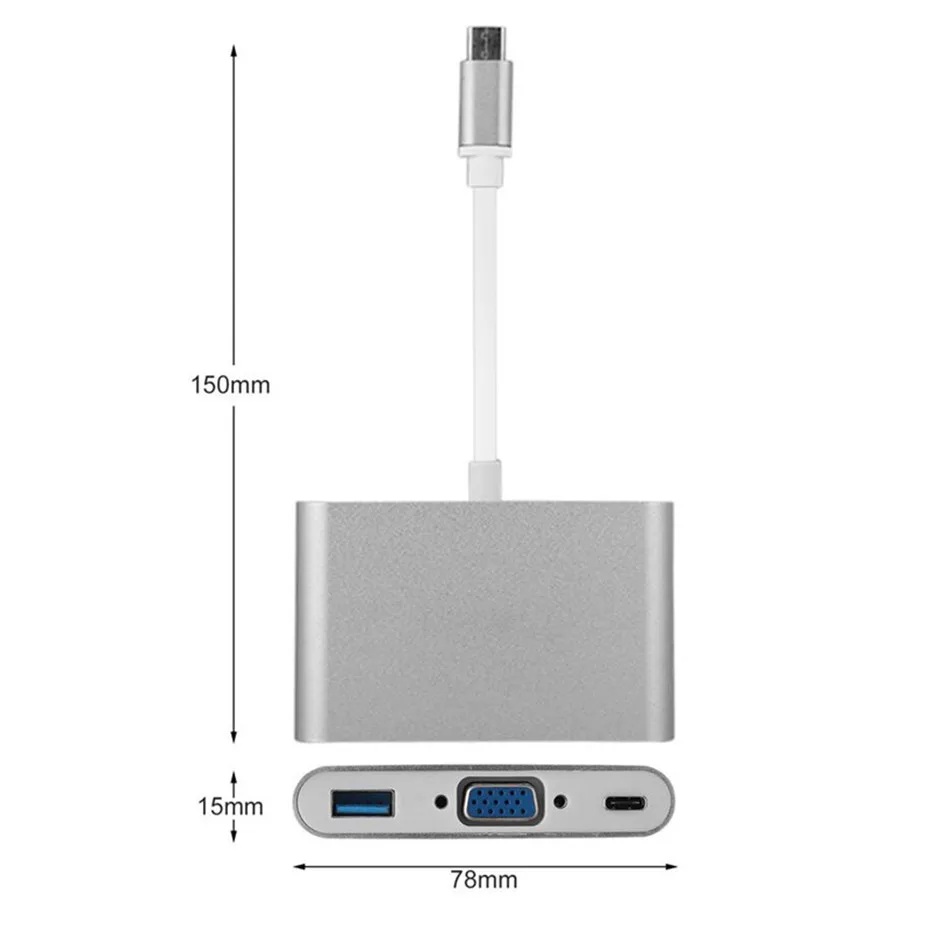 Basix Type C Hub VGA Adapter 5